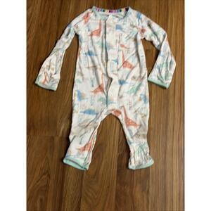 Magnetic Me Baby Boys 3-6 Months Dinosaur City Sleeper Pajamas EUC